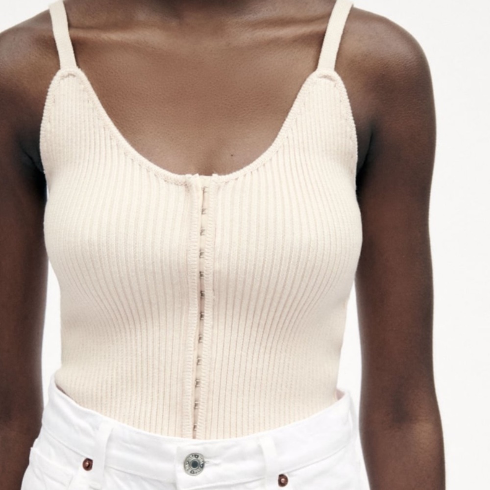 Zara knit corset top